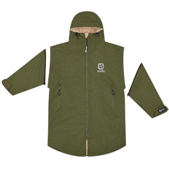 2024 Nyord Primaloft Outdoor Abnehmbare rmel Zum Wechseln Robe - Khaki / Ecru